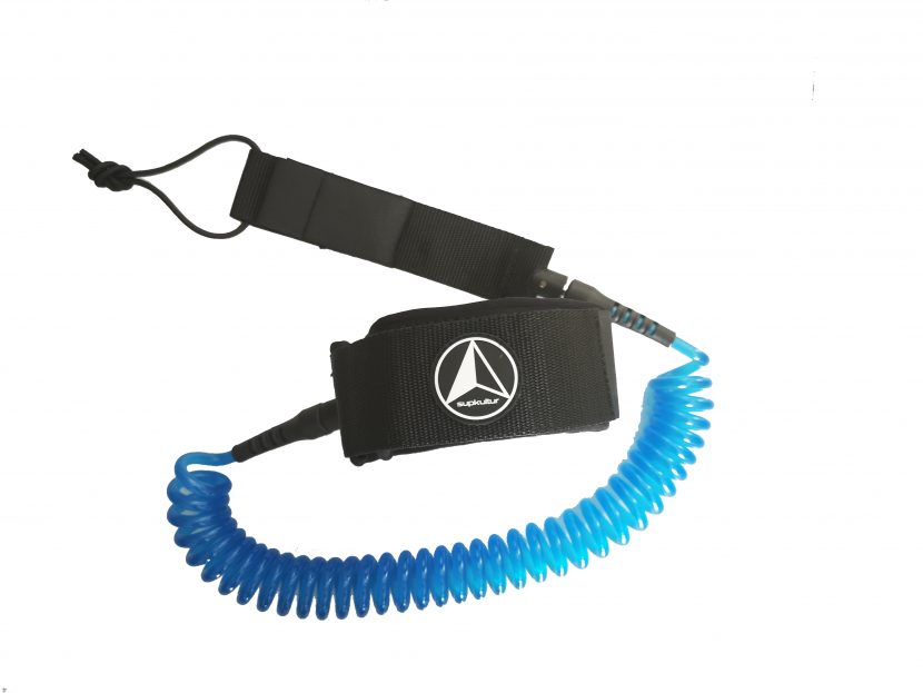 supkultur 10ft SUP Coiled Knieleash (7mm) Blue